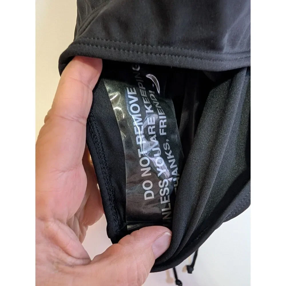 Black Corset Back Shaping Swimsuit Large TA3 Plungey One Piece REG/LONG NWT - Picture 7 of 7